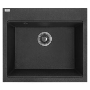 Laveo TAU 6 egymedencés mosogató, szemcsés fekete