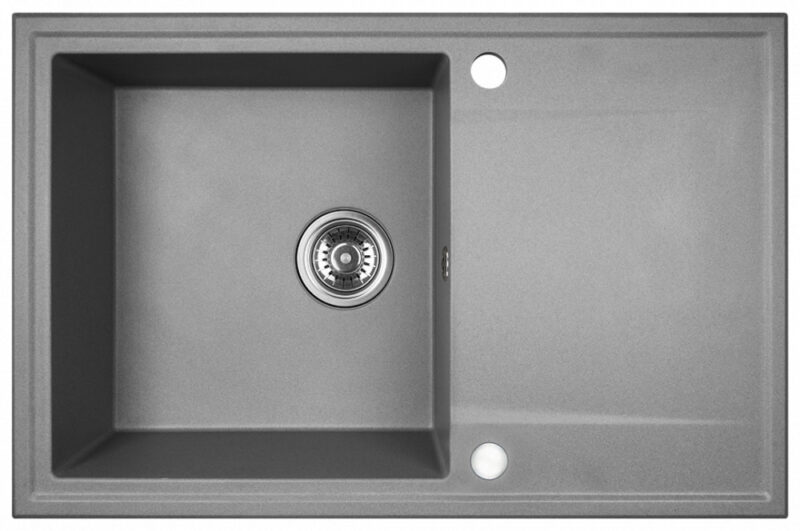 LAVEO HUNTER egymedence csepptálcás mosogató, szürke K.